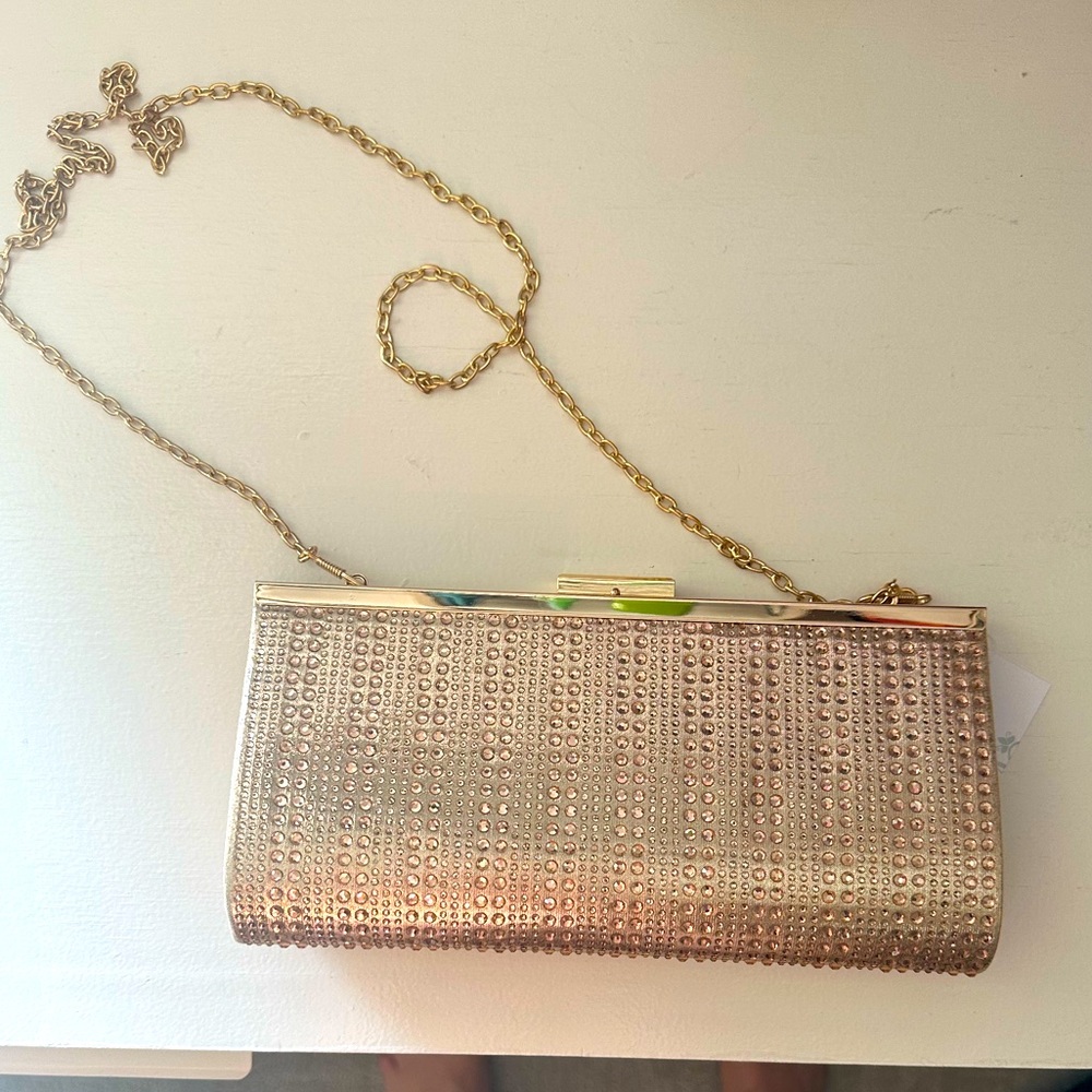Rose Gold Clutch with Straps